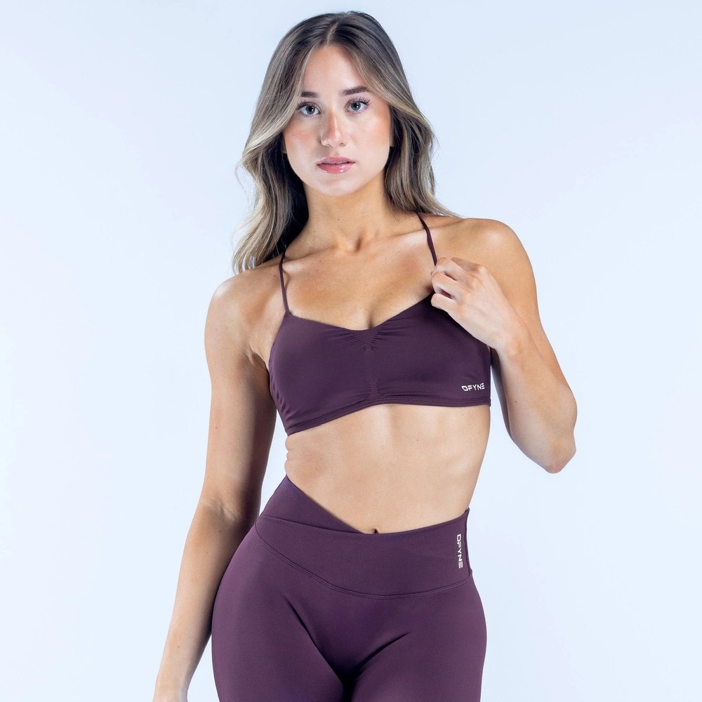 Dfyne vision twist front sports bra fig purple small - Picture 5 of 5